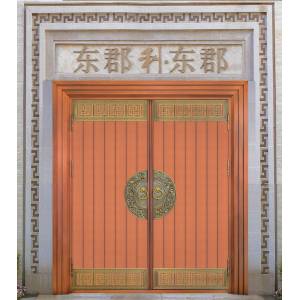 Luxury double open copper door