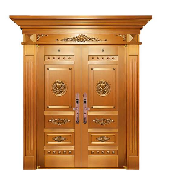 Luxury double open copper door