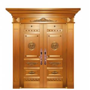 Luxury double open copper door