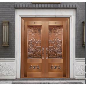 Luxury double open copper door