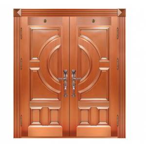 Luxury double open copper door