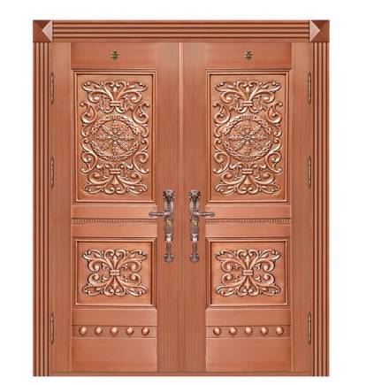 Luxury double open copper door