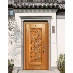 Luxury single open copper door