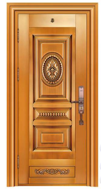 Luxury single open copper door