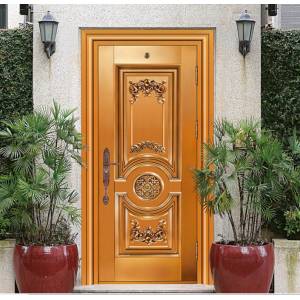 Luxury single open copper door