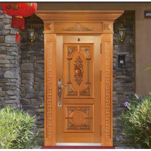 Luxury single open copper door