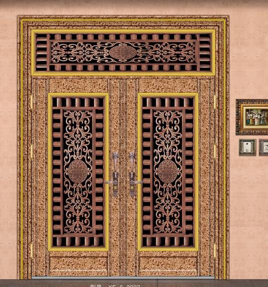 Stainless steel color steel door