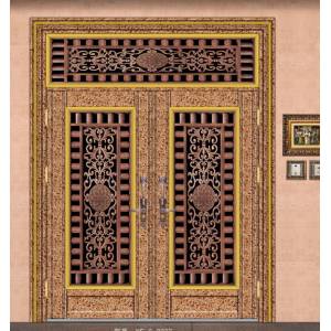 Stainless steel color steel door