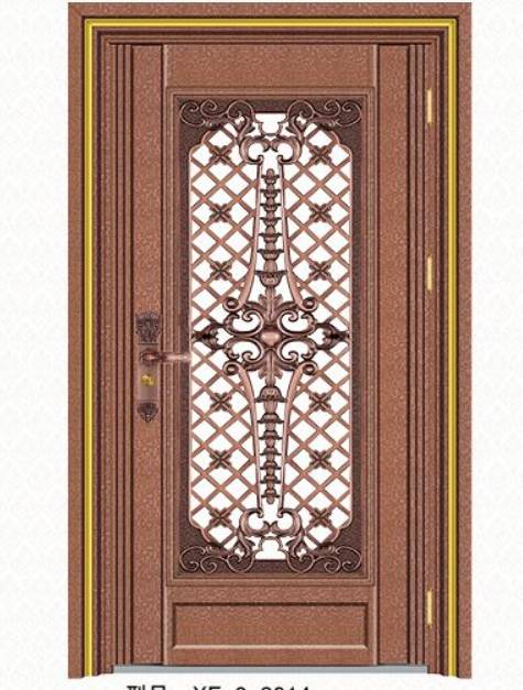 Stainless steel color steel door