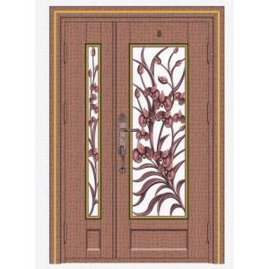 Stainless steel color steel door