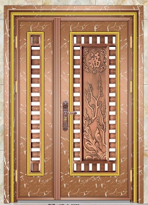 Stainless steel color steel door