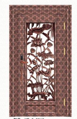 Stainless steel color steel door