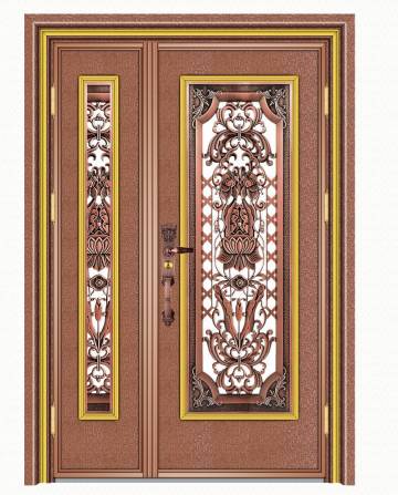 Stainless steel color steel door