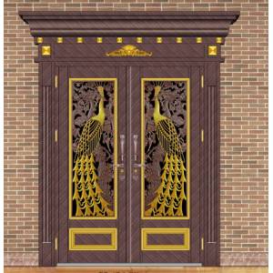 Stainless steel color steel door