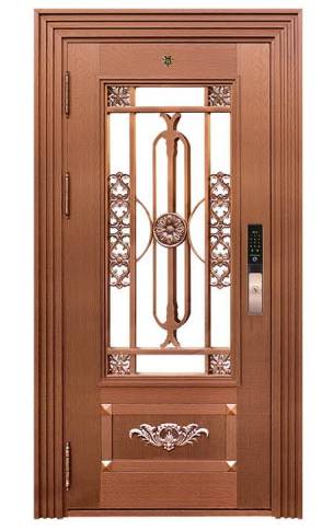 Stainless steel color steel door