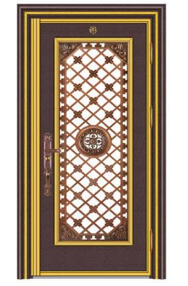 Stainless steel color steel door