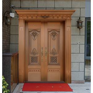 Luxury double open copper door