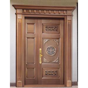 Luxury double open copper door