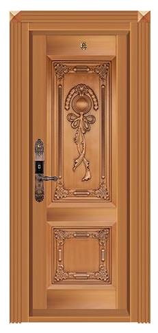 Luxury single open copper door