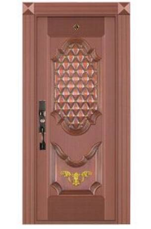 Luxury single open copper door