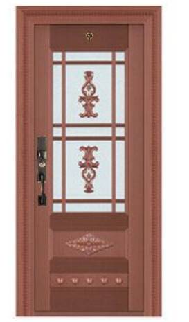 Luxury single open copper door