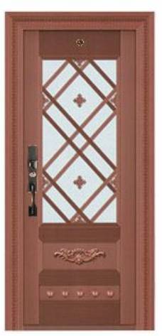 Luxury single open copper door