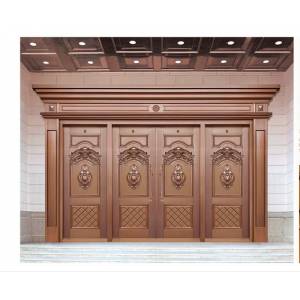 Luxury single open copper door