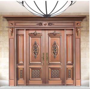 Luxury single open copper door