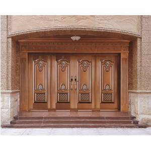 Luxury single open copper door