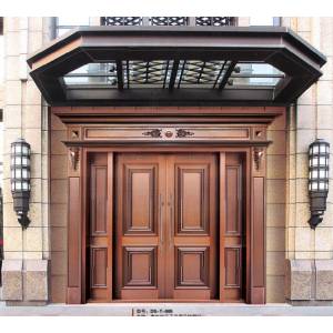 Luxury single open copper door