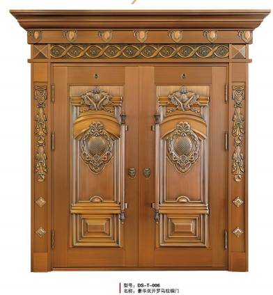 Luxury single open copper door