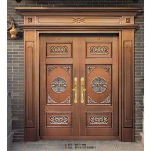Luxury single open copper door
