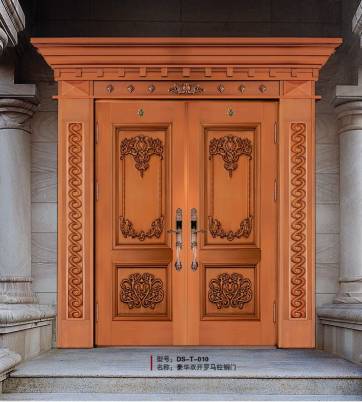 Luxury single open copper door