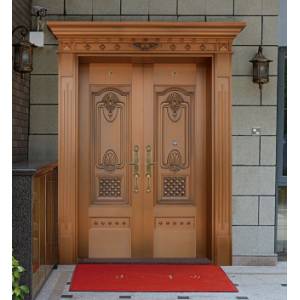 Luxury single open copper door