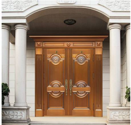 Luxury single open copper door