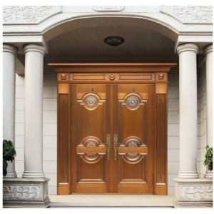 Luxury single open copper door