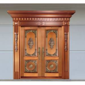 Luxury single open copper door
