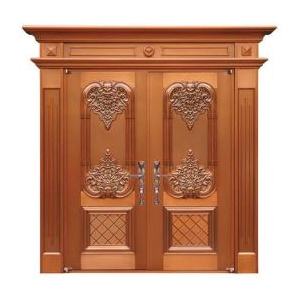 精品羅馬柱雙開銅門