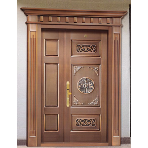 Luxury double open copper door